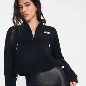 New NIKE Therma-Fit Cozy Zip Top Women’s Black Fleece Pullover Sweatshirt Medium